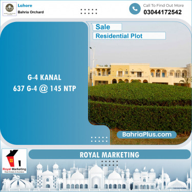 Residential Plot for Sale in Bahria Orchard, Lahore - (BP-133469)