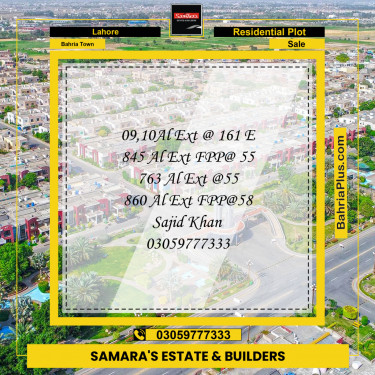 Residential Plot for Sale in Bahria Town, Lahore - (BP-133564)