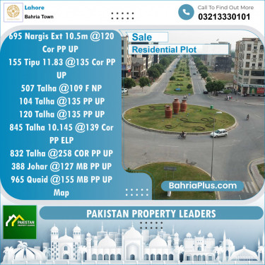 Residential Plot for Sale in Bahria Town, Lahore - (BP-133623)