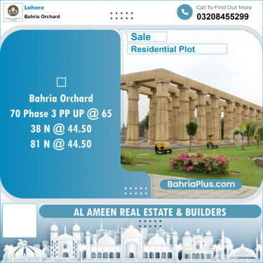 Residential Plot for Sale in Bahria Orchard, Lahore - (BP-133781)