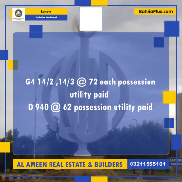 Residential Plot for Sale in Bahria Orchard, Lahore - (BP-133794)