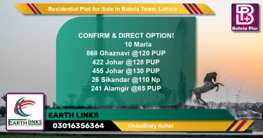 Residential Plot for Sale in Bahria Town, Lahore - (BP-133796)