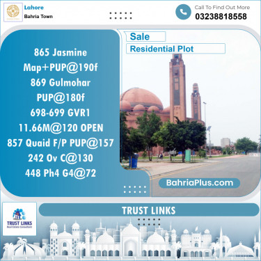 Residential Plot for Sale in Bahria Town, Lahore - (BP-133807)