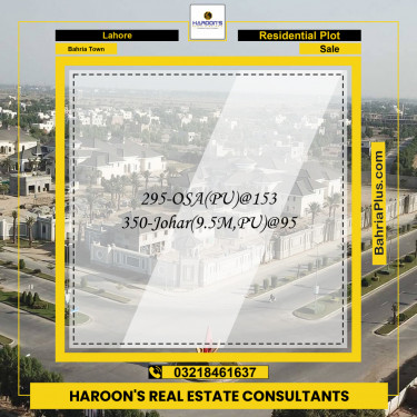 Residential Plot for Sale in Bahria Town, Lahore - (BP-133884)