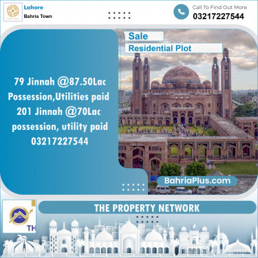Residential Plot for Sale in Bahria Town, Lahore - (BP-133939)