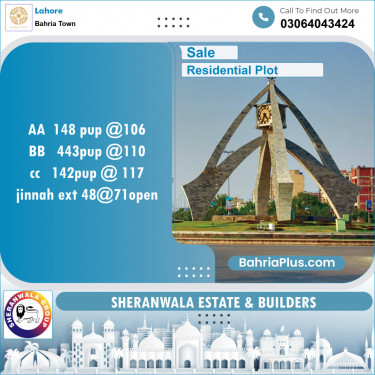 Residential Plot for Sale in Bahria Town, Lahore - (BP-133965)