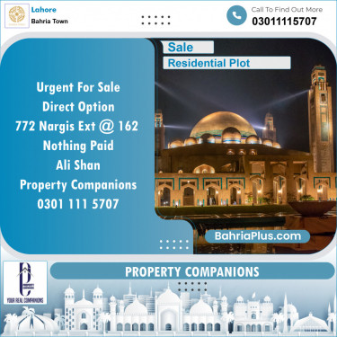Residential Plot for Sale in Bahria Town, Lahore - (BP-133982)