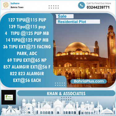Residential Plot for Sale in Bahria Town, Lahore - (BP-134079)