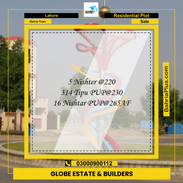 Residential Plot for Sale in Bahria Town, Lahore - (BP-134103)