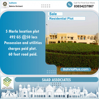 Residential Plot for Sale in Bahria Orchard, Lahore - (BP-134133)