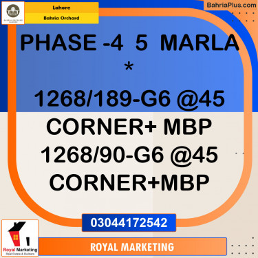 Residential Plot for Sale in Bahria Orchard, Lahore - (BP-134193)