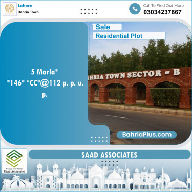 Residential Plot for Sale in Bahria Town, Lahore - (BP-134211)