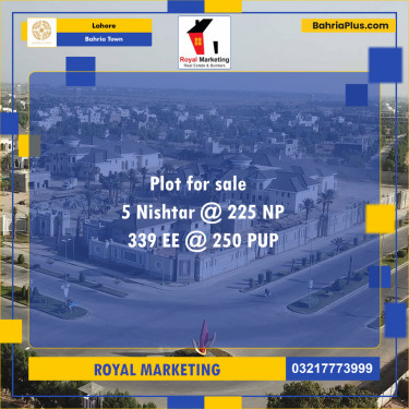 Residential Plot for Sale in Bahria Town, Lahore - (BP-134216)