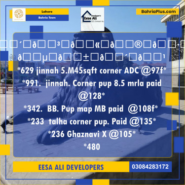 Residential Plot for Sale in Bahria Town, Lahore - (BP-134270)