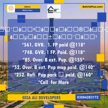 Residential Plot for Sale in Bahria Town, Lahore - (BP-134273)