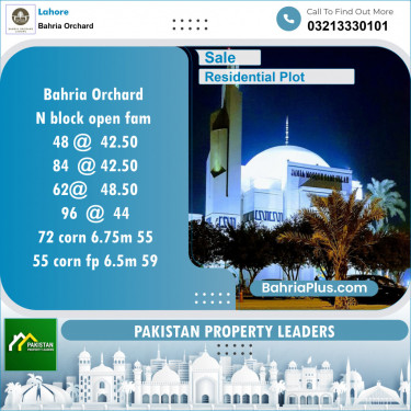 Residential Plot for Sale in Bahria Orchard, Lahore - (BP-134350)