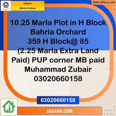 Residential Plot for Sale in Bahria Orchard, Lahore - (BP-134366)