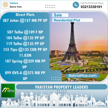 Residential Plot for Sale in Bahria Town, Lahore - (BP-134402)