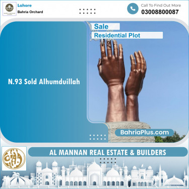 Residential Plot for Sale in Bahria Orchard, Lahore - (BP-134418)