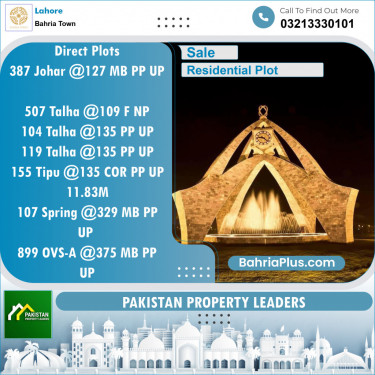 Residential Plot for Sale in Bahria Town, Lahore - (BP-134442)