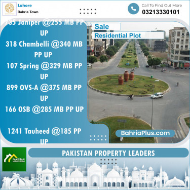 Residential Plot for Sale in Bahria Town, Lahore - (BP-134443)
