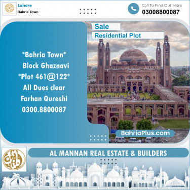Residential Plot for Sale in Bahria Town, Lahore - (BP-134454)