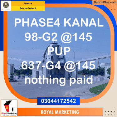 Residential Plot for Sale in Bahria Orchard, Lahore - (BP-134533)