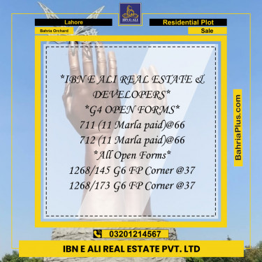 Residential Plot for Sale in Bahria Orchard, Lahore - (BP-134557)