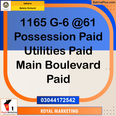 Residential Plot for Sale in Bahria Orchard, Lahore - (BP-134566)