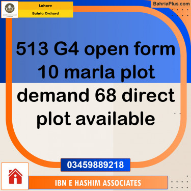 Residential Plot for Sale in Bahria Orchard, Lahore - (BP-134573)