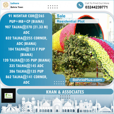 Residential Plot for Sale in Bahria Town, Lahore - (BP-134631)