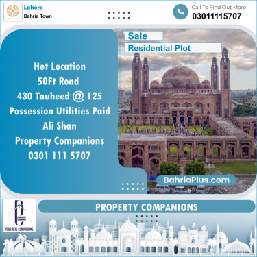 Residential Plot for Sale in Bahria Town, Lahore - (BP-134648)