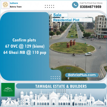 Residential Plot for Sale in Bahria Town, Lahore - (BP-134649)