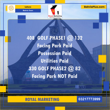 Residential Plot for Sale in Bahria Town, Lahore - (BP-134670)