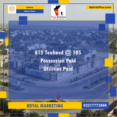 Residential Plot for Sale in Bahria Town, Lahore - (BP-134686)