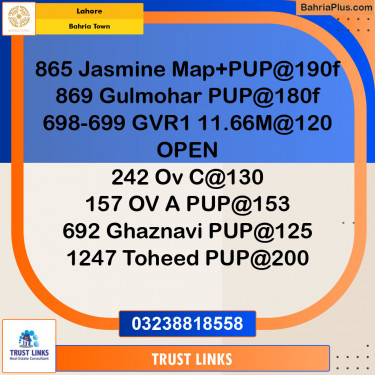 Residential Plot for Sale in Bahria Town, Lahore - (BP-134759)