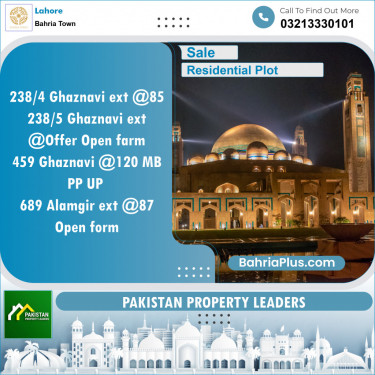 Residential Plot for Sale in Bahria Town, Lahore - (BP-134781)