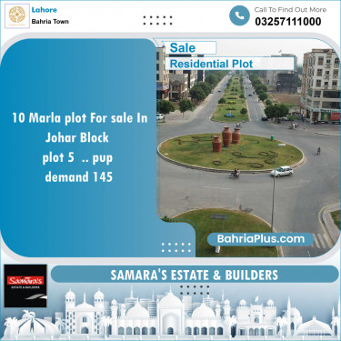 Residential Plot for Sale in Bahria Town, Lahore - (BP-134807)