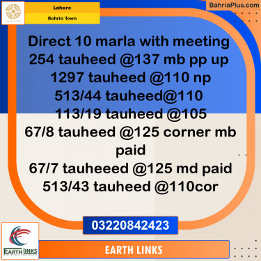 Residential Plot for Sale in Bahria Town, Lahore - (BP-134818)