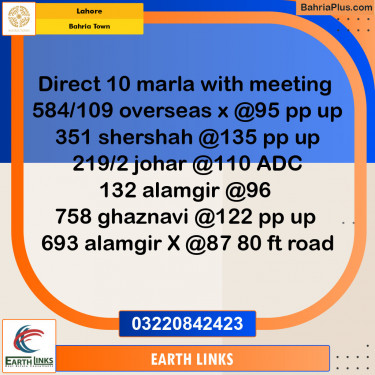 Residential Plot for Sale in Bahria Town, Lahore - (BP-134820)