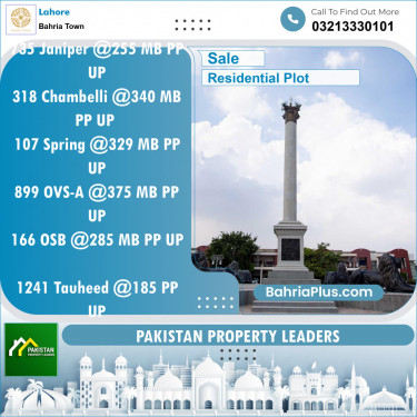 Residential Plot for Sale in Bahria Town, Lahore - (BP-134837)