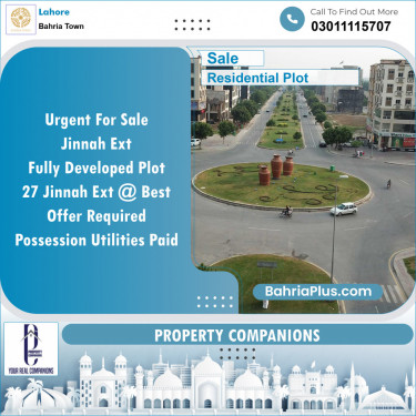Residential Plot for Sale in Sector E - Jinnah Ext. Block -  Bahria Town, Lahore - (BP-134915)