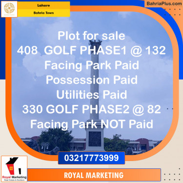 Residential Plot for Sale in Bahria Town, Lahore - (BP-134921)