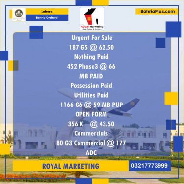 Residential Plot for Sale in Bahria Orchard, Lahore - (BP-134924)