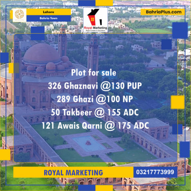 Residential Plot for Sale in Bahria Town, Lahore - (BP-134926)