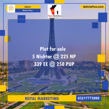 Residential Plot for Sale in Bahria Town, Lahore - (BP-134928)
