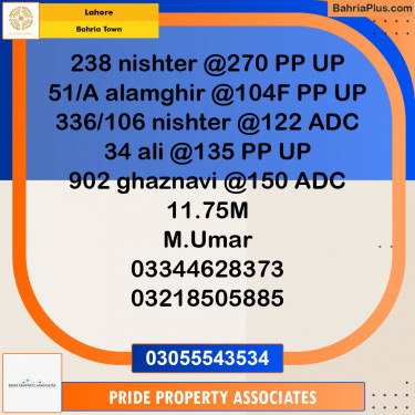 Residential Plot for Sale in Bahria Town, Lahore - (BP-134943)