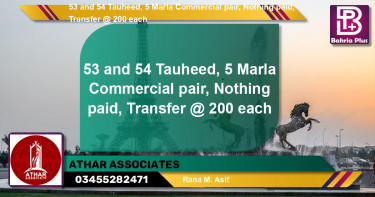 Commercial Plot for Sale in Bahria Town, Lahore - (BP-134981)