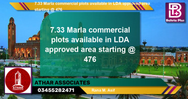 Commercial Plot for Sale in Bahria Town, Lahore - (BP-135001)