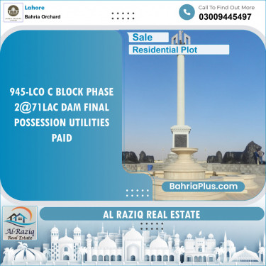 Residential Plot for Sale in Phase 2 - C Block -  Bahria Orchard, Lahore - (BP-135053)